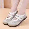 Zapatos Mary Jane de Velcro para Mujer Otoño Nuevo Estilo Suela Suave Corte Bajo Casual Zapatos de una Sola Pieza Suela Suave Cómodos Slip-on Zapatos de Madre