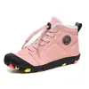 Botas de Nieve de Invierno para Niños de Amazon Transfronterizas Zapatos de Algodón Cierre Botas de Nieve para Niños Botas de Nieve para Niñas