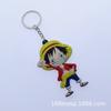 Una pieza segunda generación Luffy Qiao Ba emperatriz Sauron PVC doble cara Muñeco de dibujos animados llavero colgante joyería