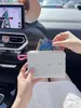 67272 Monedero de Tela con Lazo Rayado y Corazón, para Auriculares, Labial, Varios, Portátil, con Cremallera, Bolsa de Maquillaje