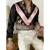Novo Outono Amazon AliExpress Comércio Exterior Mais Vendido Cardigã com Gola Estampado 3D Manga Longa Masculino Brilhante