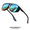 Nuevas Gafas de Sol Polarizadas Transfronterizas Europeas y Americanas con Doble Rayo, Montura Cuadrada, Diseño Lateral Hueco, Gafas de Sol Retro, Gafas Anti-UV