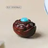 Cuentas de lingote talladas en palo de rosa para atraer la fortuna, con agujero pasante, accesorios DIY para manualidades, cuentas espaciadoras para pulseras, cuentas de tope para collares y accesorios