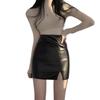 Mini Saia Skinny de Couro PU 2026 Novo Estilo Preta Petite Super Quente Saia Ultra-Curta Sexy Justa Curta da Moda
