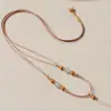 Cordón de cadena universal tejido a mano para collar de jadeíta y jade Hetian Cordón para colgar colgante estilo chino para hombres y mujeres Cordón de cuero encerado