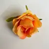 Cabeza de Flor de Rosa Artificial Accesorio para el Cabello Hanfu Flor Artificial Rosa Flor de Seda Pasador de Pelo Brote de Flor Pequeño Decoración de Caja Flor