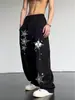 Pantalones casuales de moda hip-hop de alta calle transfronterizos de AliExpress para hombre, ajuste holgado de verano, estilo de pierna recta de nicho, en stock, pantalones largos versátiles