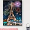 Pintura personalizada de diamante transfronteiriça com diamantes, estilo escandinavo, céu noturno romântico, faça você mesmo, adesivo de diamante, pintura decorativa