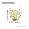 Ca20091 Adesivo de Janela Decorativo Floral Simples com Folha de Ouro para Quarto, Sala de Estar, Janela, Vitrine, Decoração de Casa, Adesivo de Parede Autoadesivo