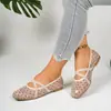 2026 Verano Nuevo Comercio Exterior Tallas Grandes Mujer Casual Cómodo Correa Cruzada Slip-on Zapatos Planos de Moda Todos