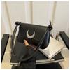 Bolsa feminina de design nicho 2024 nova textura fecho lua bolsa de ombro axila bolsa transversal feminina moda personalizada