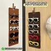Cordón de Cuero Retro para Gafas de Sol Bolsa Uso en Casa Gran Capacidad Montado en Pared Bolsa de Almacenamiento para Gafas Bolsa de Almacenamiento para Exhibición de Gafas de Sol