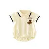 Conjunto de Ropa de Verano para Bebé 2025 Nuevo Estilo de Verano Estilo Bebé Ropa Polo de Manga Corta para Bebés y Niños Pequeños Ropa Cómoda y Holgada