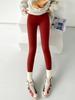 Calça Legging de Veludo Fino de Primavera Calça Cropped Escovada Ligeiramente Quente Roupa de Baixo Feminina para Festival Festivo de Ano Novo