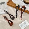 Horquilla con clip de un solo carácter, trenzada, con hebilla de rana, sencilla y elegante, horquilla con perla de alta calidad, pinza para el pelo en la parte posterior de la cabeza, accesorio para la cabeza