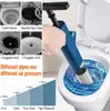 Desatascador Instantáneo para Tuberías de Inodoro, Émbolo de Acero Inoxidable a Presión de Aire para Desagües de Baño en Casa, Transfronterizo