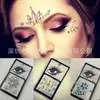 Pegatina de Tatuaje Facial Pegatina de Diamante de Cristal Pegatina de Sílaba Eléctrica para Graduación Pegatina Facial Pegatina Facial Decorativa Pegatina de Tatuaje Acrílico