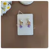 Pendientes de Clip de Perlas Artificiales de Moda, Frescos y Sencillos para Mujeres Sin Perforaciones, con un Toque de Lujo Ligero y de Alta Gama, Exquisitos Pendientes con Colgante de Cristal de Aleación