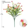 Centenas de Buquês Artificiais de Eucalipto Populares para Pátios Externos e Jardins, Arranjos Florais, Decoração Suave, Paisagismo, Plantas Verdes Simuladas, Flores Artificiais