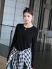 Camiseta de Manga Larga con Cuello Redondo para Mujer, Ropa Nueva de Otoño 2026 para Mujer, Camiseta Base, Top Ajustado para Mujer
