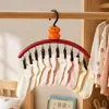 Colgador multi-clip con forma de caqui para ropa de bebé, tendedero y organizador para ropa interior y calcetines de uso doméstico