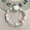 Pulsera Linda de Hello Kitty Estilo Mismo que el Libro Rojo para Mujer, Animales de Dibujos Animados Frescos y Lindos, Pulsera de Cerámica de Jingdezhen