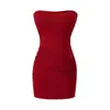 Vestido Bustoille Sexy de Um Ombro com Bojo para Mulheres 2026 Novo Estilo Puro Desejo Temperamento Cintura Marcada Ombro a Ombro Bodycon Curto