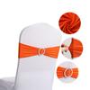 Fornecimento direto da fábrica decoração de hotel de luxo casamento laço encosto de cadeira Flor spandex fita para encosto de cadeira capa de cadeira tira elástica