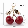 Estilo Coreano Ins Alta Qualidade Elegante Liga Galvanizada Brilhante Cereja Pera Pingente Acessórios DIY Bolsa Feminina Pingente