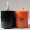 Luzes de Vela para Feriados de Comércio Exterior Luzes de Vela com Padrão de Halloween Laranja Preto Morcego Abóbora Fabricante de Velas LED