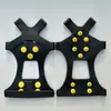 Crampones Cubrezapatos Antideslizantes 10 Dientes Picos de Nieve Superficie de Esquí Anticaídas Cadena Agarre Hielo Cubrezapatos Exterior Montañismo Profesional 8