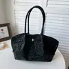 Bolsa tote feminina vintage estilo coreano com estampa de leopardo, bolsa de ombro macia de couro de grande capacidade para o dia a dia, bolsa casual de axila