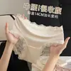 Bragas de encaje sexy de puro deseo, estilo vintage de lujo ligero francés, diseño de lazo hueco de cintura media, algodón puro en la entrepierna, calzones para mujer