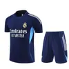 Amazon Cross-Border Novo Terno Masculino Estampado Uniforme de Futebol Verão Manga Curta Traje Esportivo Real Madrid Camisa
