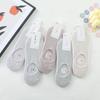 Haibina primavera e verão meias invisíveis femininas simples agulha dupla boca rasa meias de algodão listradas meias barco meias respiráveis atacado
