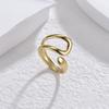 Anillo de acero de titanio explosivo de Amazon, oro de 14 quilates, apertura ajustable, anillo de lujo ligero y moderno para mujer.