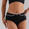 Cadena Corporal Sexy Europea y Americana Cadena Corporal de Cadena Perla Imitación Doble Capa Playa Casual Colgante Estrella de Mar Cuentas Cadena de Cintura Bikini para Mujer