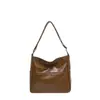 Bolsas de Mujer Transfronterizas, Bolsos Cubo de Cuero Suave Otoño e Invierno, Bolsos Cruzados Nuevos de Gran Capacidad para Mujer, Bolsos de Hombro Tote Versátiles y de Moda