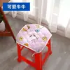 Cojín para Silla Infantil de Algodón Puro Cuatro Estaciones Antideslizante Cojín para Taburete Pequeño de Guardería Cojín Cuadrado Cojín para Silla de Taburete de Plástico Todo Algodón Delgado