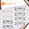 Gafas ópticas con montura TR estilo europeo y americano para fotografía de moda, gafas pequeñas y sencillas, gafas de moda anti-luz azul sin graduación.