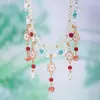 Guofeng Zen ~ Colar Bodhi de Jade Branco Estilo Chinês Novo Estilo Étnico Retrô Design de Nicho Corrente Longa de Lã Atacado