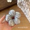 Diadema de resorte de dopamina con flor tridimensional, banda de goma, banda para coleta con temperamento, accesorios para el cabello de la parte posterior de la cabeza con sentido avanzado