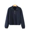 Venta Caliente Transfronteriza AliExpress Nuevo Llegado Primavera 2026 Manga Larga Cuello Alto Opciones Multicolor Sudadera con Cremallera Metálica 4174807
