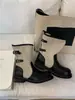 Botas hasta la pantorrilla con hebilla de cinturón de bloques de color estilo coreano, botas de equitación para mujer, nuevo modelo otoño e invierno 2026, diseño de tacón grueso, botas de motocicleta de nicho