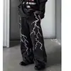 Moda Tendência Harajuku Artístico Simples Temperamento Moderno Masculino ins Versátil Novo Jeans Preguiçoso Japonês