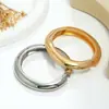 Design Europeu e Americano Moda Transfronteiriça Pulseira Dourada Brilhante Anel Exagerado Multifacetado Pulseira Pulseira para Mulheres