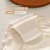 Ropa Interior de Algodón Puro Dulce y Fresca para Niñas 10A Algodón Antibacteriano en la Entrepierna Sin Costuras Alta Elasticidad Cubre Cadera Nuevas Bragas de Cintura Media para Mujer