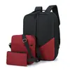 Nueva Bolsa de Negocios Transfronteriza para Hombre Mochila para Portátil de Tres Piezas Mochila de Gran Capacidad USB con Impresión de Logo