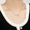 Estilo coreano ins de alta calidad, lujo ligero, moda, versátil, para festivales, collar de bambú alto, pulsera, traje de joyería de acero de titanio para mujer