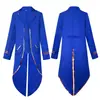 Nuevo Halloween Medieval Masculino Retro Punk Borde Dorado Esmoquin para Hombre Vestido Cos Performance de Escenario Abrigo